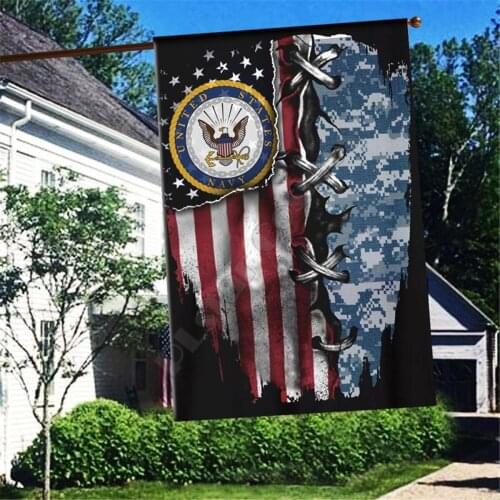 Navy Flag 3D Full Printing Garden Flags Hanging House Flag Garden Flag Decoration Double-sided Printing