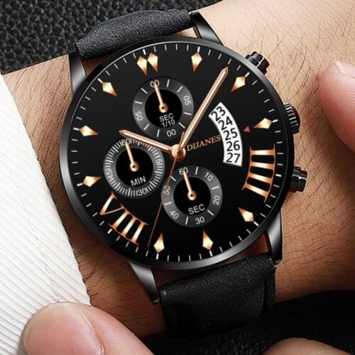 Men Watches 2020 Luxury Brand Men Leather Strap Date Calendar Quartz Watch Men Military Sports Casual Watch relogio masculino