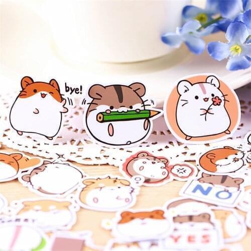 40 pcs Fat hamster made in English Sticker for Kid DIY Laptop Waterproof Skateboard Moto phone Car Toy Scrapbooking Stickers