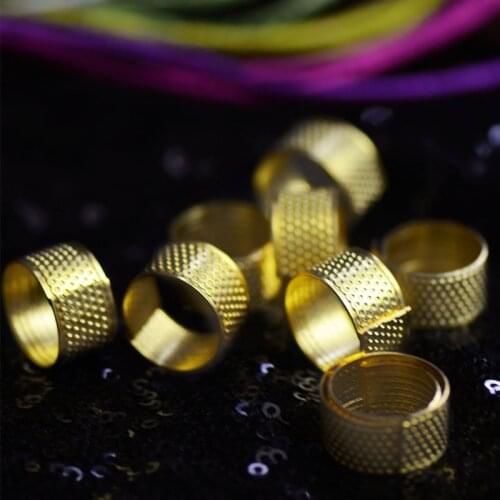 Thimble for sewing 1pc Round Copper Thimble DIY Sewing Tools Household Knitting Accessories for Sewing Supplies Handicraft