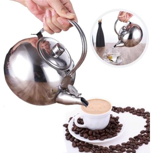 New Exquisite Stainless Steel Kettle with Filter Cold Kettle Non-magnetic Sounding Teapot Warm Wine Kettle Tea Set Wholesale