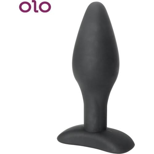 OLO Silicone Anal Plug Prostate Massager Butt Plug Black Anal Sex Toys for Men Women Gay Adult Products