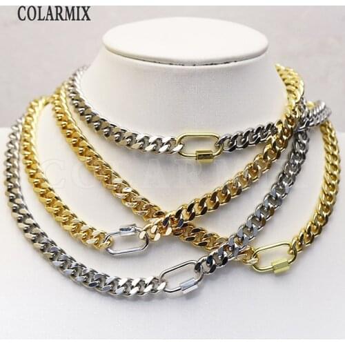 5pcs Big link chain chocker necklace for jewlery making 8mm wide chain thick heavy chain for necklace making 9680