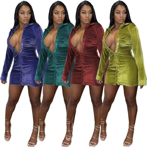 African Dresses for Women 2021 New Fashion Summer Beach Style Deep V-neck Sexy Sllim Long Sleeve Printed Mini Dress