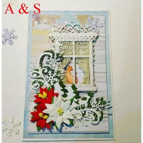 Q86 METAL CUTTING DIES Cat Window gift Scrapbook card album wedding paper craft home decor embossing stencil punch