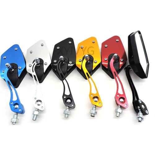 Adjustable 360 Rotation Rotatable Silver Blue Gold Red Black Motorcycle Rear View Mirror Screw Mirror Reflector Motocross