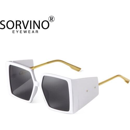 SORVINO Big Square Sunglasses Men Women Vintage Brand Designer Fashion D Shape Sun Glasses Shades Female UV400