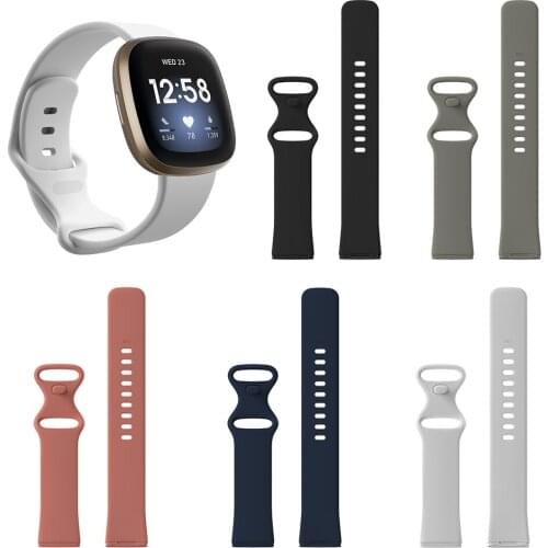 Silicone Sports Watch Strap for Fitbit Versa 3/Fitbit S/L Size Sense Replacement Smart Bracelet Band Sports Bracelet Band