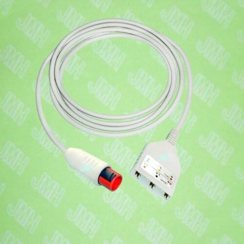 Compatible with 8pin Bionet BM3 ECG Machine the LL 3 lead trunk cable,IEC and AHA