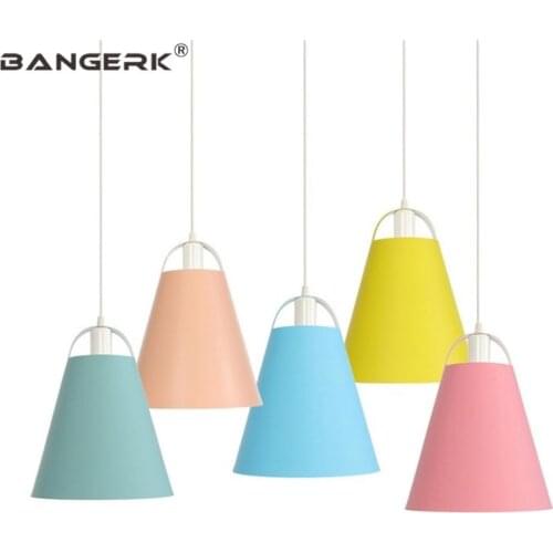 Nordic Design Modern Pendant Light Industrial Decor Macarons LED Pendant Lamp Dining Room Hanglamp Indoor Lighting Fixtures