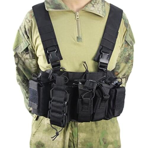 Tactical Vest Airsoft Paintball Molle Carrier Chaleco Outdoor Military Chest Pack Pouch Heavy Duty Vest Hunting Accessories