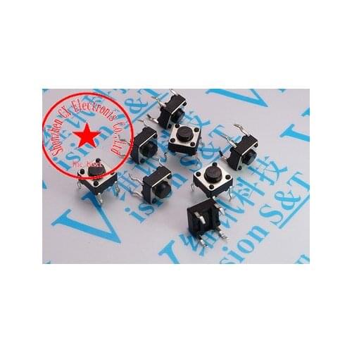 100pcs/lot DIP 4pin 4.5*4.5*3.8 MM Tactile Tact Push Button Micro Switch Momentary Free Shipping