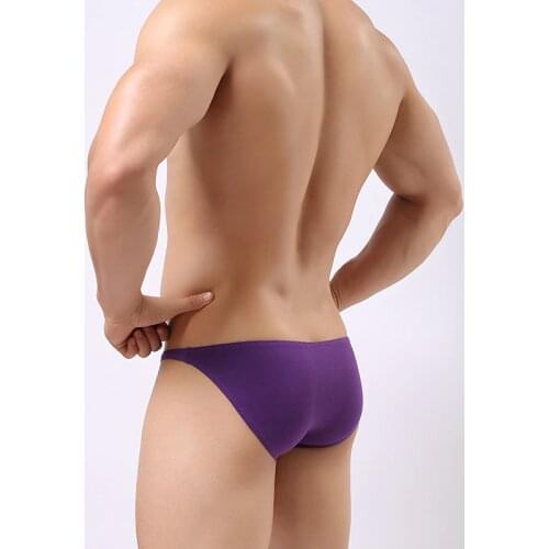 Mens underwear cotton sexy front convex mens briefs comfortable breathable elastic bag hip quality cotton underwear men