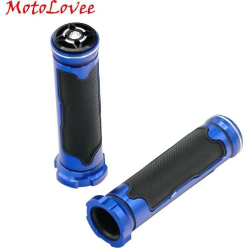 MotoLovee Universal 7/8" 22MM CNC Motorcycle Handlebar Grip Handle Bar Motorbike Handlebar Grips 6 Colors for Option