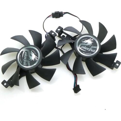 12V VGA Fan For iGame GTX1050TI GTX950 GTX960 GTX970 Graphics Card Cooling Fan 4Wire 4Pin