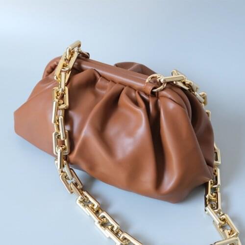 Vintage Golden Silver Acrylic DIY Removable Thick Chain Cloud Bag Accessories Handbag Shoulder Bag Strap Accessories