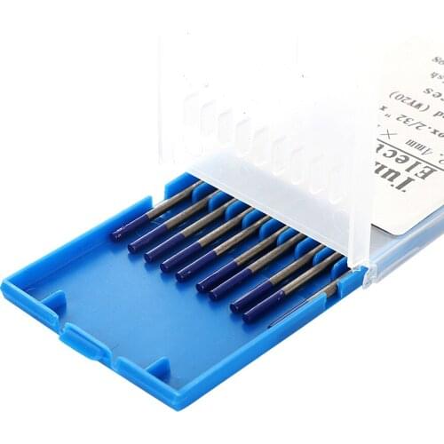 10PCS WY20 Tungsten Electrode Professional Tig Rod 3.2mm *150mm 2.0% Lanthanated for Tig Welding Machine