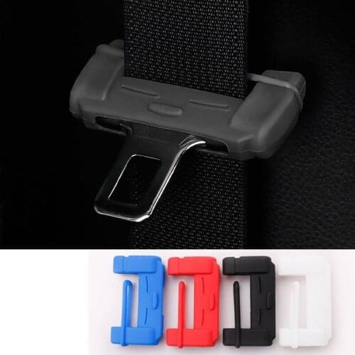 1pc Car Safety Belt Buckle Silicon Covers Padding Pad Buckle Clip Protector Anti Scratch Interior Seat Belts Car Accessories