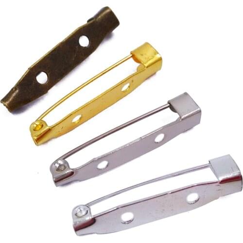 15mm 20mm 25mm 30mm 32m 35mm 38mm 1000pcs Brooch Base Back Bar Badge Safety Pins Brooch Pins Jewelry Findings Accessories BSP03