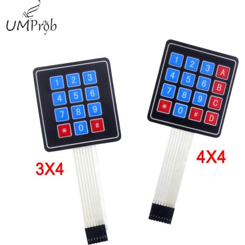 16 Key Membrane Switch Keypad 4X4 Matrix Keyboard for arduino Diy Kit