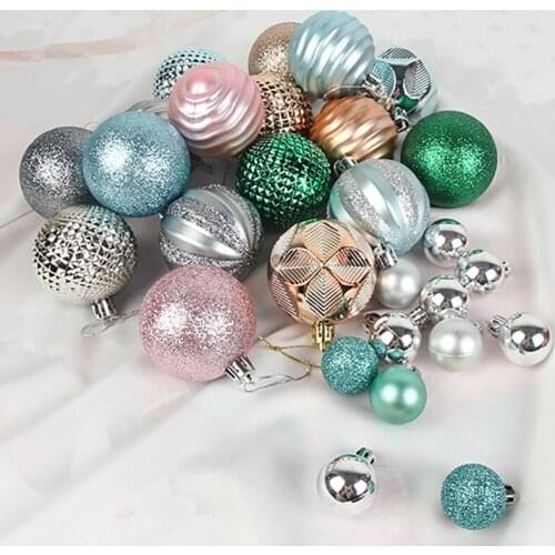 26pcs Christmas Ball Ornaments Pendants Small Shatterproof Christmas Tree Balls For Xmas Wedding Holiday Party Decor Hot Sell