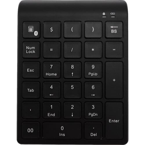 27 Keys Bluetooth Wireless Numeric Keypad Mini Numpad With More Function Keys Digital Keyboard For Pc Accounting Tasks