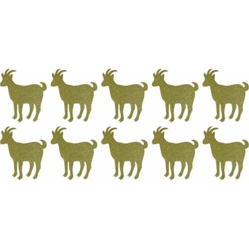 3.3x3.8cm Goat gold glitter sticker label