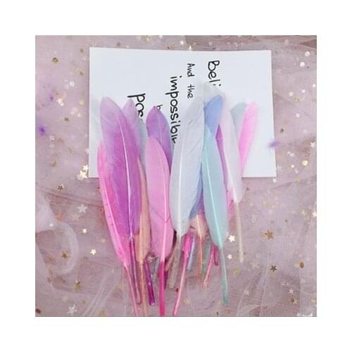 50pcs Beautiful Swan Feather 4-6 Inches 10-15cm Boa Natural Feathers Wedding Plume De Decoration Mariage DIY Jewelry Home Decor