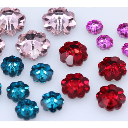 72p 12mm plum flower crystal glass sew on stones sew on rhinestones jewels sewing accessories shoes bag cap clothes decoration