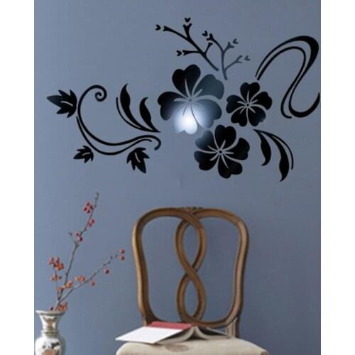 780*600mm Acrylic Mirror Sticker Tree Wall Stickers Flower Home Decor Wallpapers for Living Room Bedroom DIY Vinyl Decoration