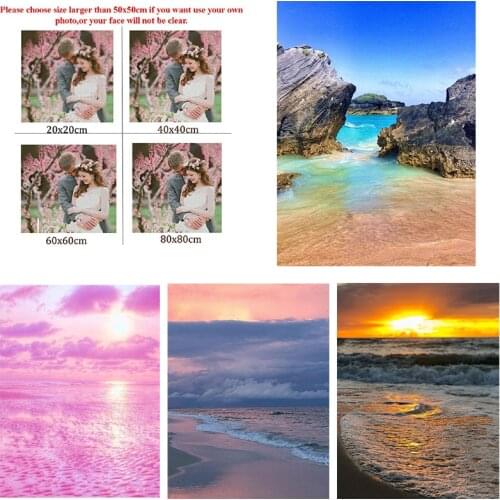 Diamond Painting Landscape 5D Diy Reef Seascape Square Diamond Round Diamond Full Diamond Custom Cross Stitc Mosaic Home Decora