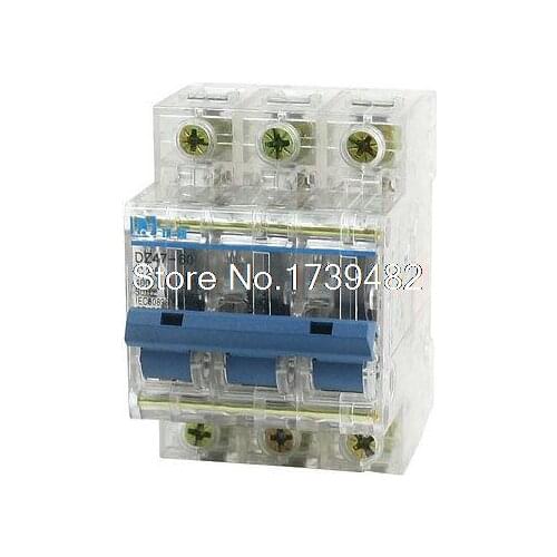 AC 400V 25A 4000A 3 Phases On/Off Switch MCCB Circuit Breaker DZ47-60 C25