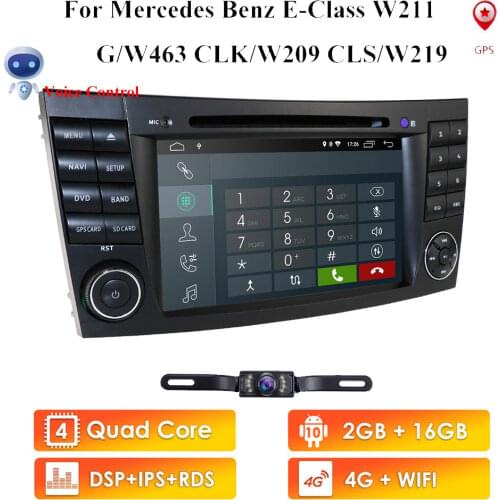 Two Din Car Multimedia Player Android 10 DVD Player For Mercedes/Benz/E-Class/W211/E300/CLK/W209/CLS/W219 GPS Radio 16GB Audio
