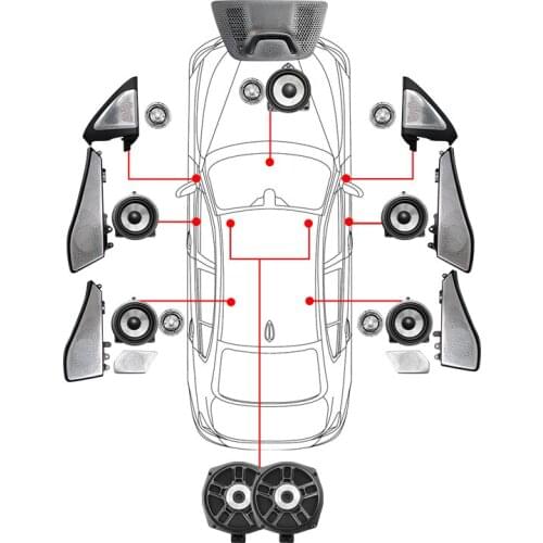 Car LED For BMW X6 G06 Speaker Front Rear Door Glow Tweeter Luminous Night Lighting Trim Subwoofer Audio Speakers Horn Cover