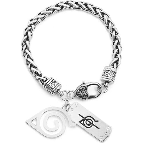 Naruto Bracelets Cartoon Anime Fashion Jewelry Wristband Metal