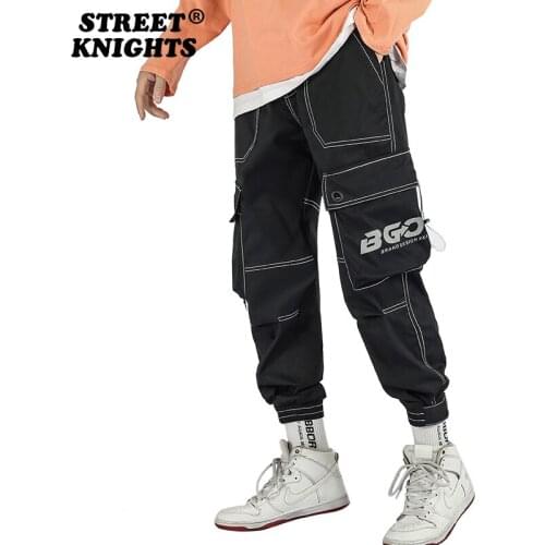 2021 New Jogger Men Cargo Pants Outdoor Tactical Military Pants Casual Loose Streetwear Hip Hop Multi-Pocket Fashion Trousers