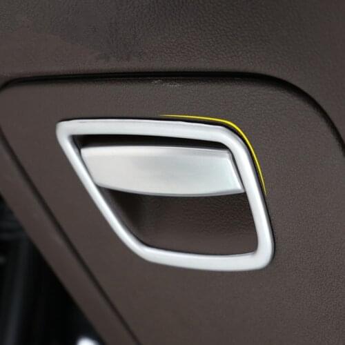 Car Glove Box Switch Frame Decoration Cover Trim For BMW 5 Series G30 G38 2018-2020 LHD Chrome ABS Interior Accessories Modified