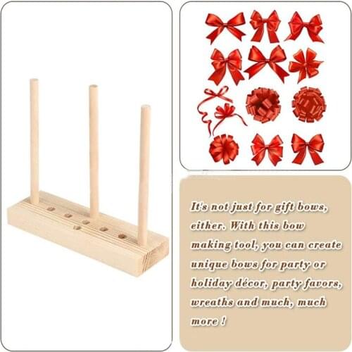 Wooden Bow Maker Hair Bows Corsages Ribbon Bowknot Maker DIY for Ribbon Crafts Party Wedding Decoration Jewelry Making Tools