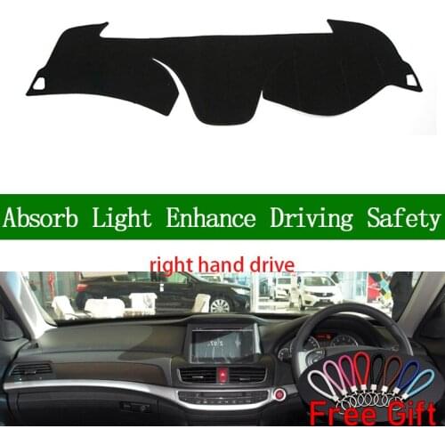 For Honda crosstour 2014 2015 2016 Right Hand Drive Dashboard Cover Car Stickers Sun Shade Dash Mat Carpet Interior Accessories