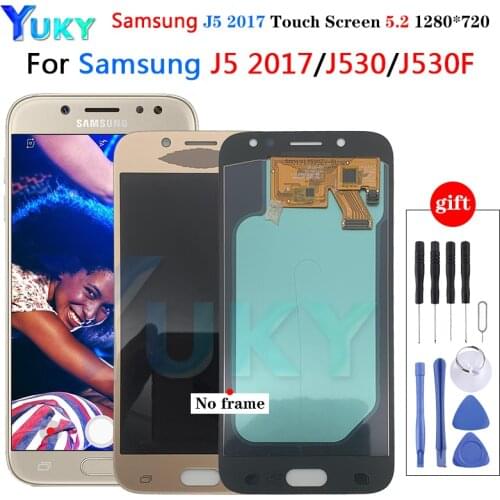 For Samsung Super oled J5 2017 Lcd Display Voor Samsung Galaxy J5 2017 J530 J530F Lcd Touch Screen Digitizer Vergadering LCD