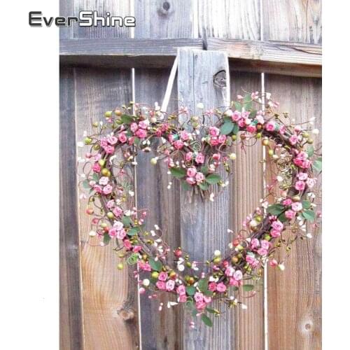 EverShine DIY 5D Diamond Embroidery Full Square Rhinestones Scenery Cross Stitch Diamond Painting Heart Decoration For Home