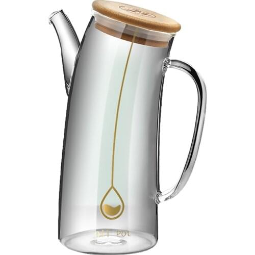 1Pc Leakproof Oil Dispenser Bottle Glass Dispenser Vinegar Cruet Container