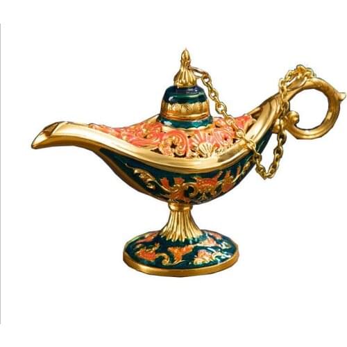 Guardion Statue wholesale factory Aladdinlamp decoration factory outlets Fairy Tale Magic Lamps Tea Pot Genie Lamp Vintage Zinc