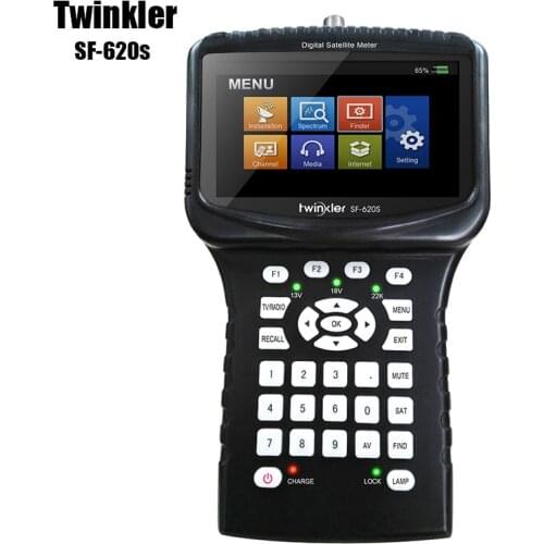 HD Satellite Finder Twinkler SF-620S 4.3 inch LCD Screen with Spectrum Analyzer CCTV Camera in CVBS Handheld DVB-S2 Finder Meter