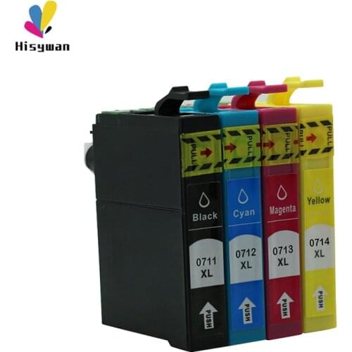 Hisywan T0711 New Compatible Ink cartridge For Epson 0711 Printer Stylus D78 D92 D120 DX4000 DX4050 DX4400 DX4450 DX5000 DX5050
