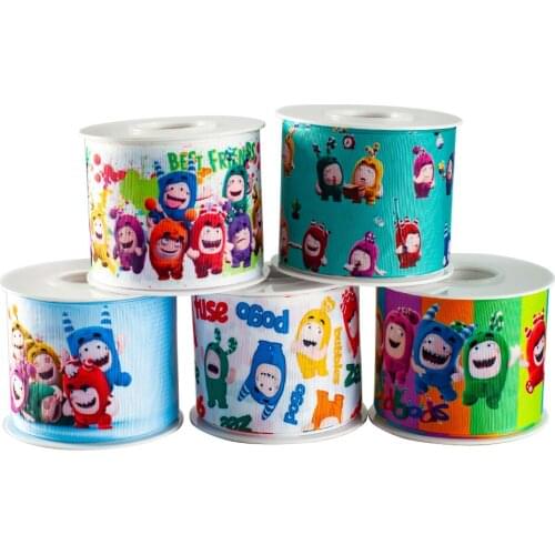 10yadrs Lovely Cartoon Character Designs Printed Grosgrain / Satin Ribbons DIY