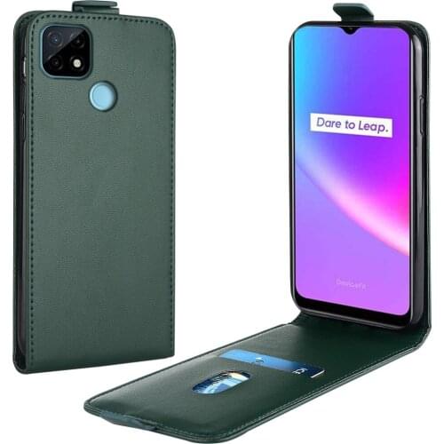 Flip Up and Down Leather Case for Realme C25 Case RMX3193 RMX3191 RMX2021 Vertical Cover for Realme C25 c25 Case Phone Bag