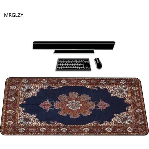 MRGLZY Beautiful Persian Carpet Design Unique Gamer Mouse Pad Keyboard Pad 400X900MM Large Lengthened Mouse Pad Mouse Mat