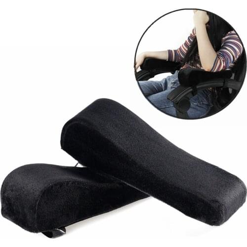 2 pack Ergonomic Memory Foam Office Chair Armrest Pads Comfy Gaming Chairs Arm Rest Cushion for Elbows Forearms Pressure Relief