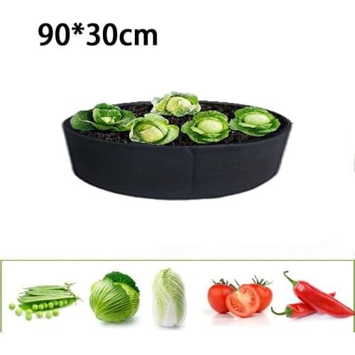 50 Gallons Fabric Garden Raised Bed Round Planting Container Growing Bags 90*30cm Fabric Planter Pot For Plants Nursery Pot